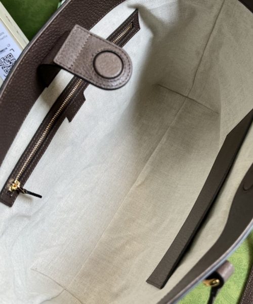1:1 Replica Gucci Ophidia Jumbo GG Medium Tote Camel And Ebony Jumbo Canvas For Women 15in/38cm 631685 UKMDG 2570