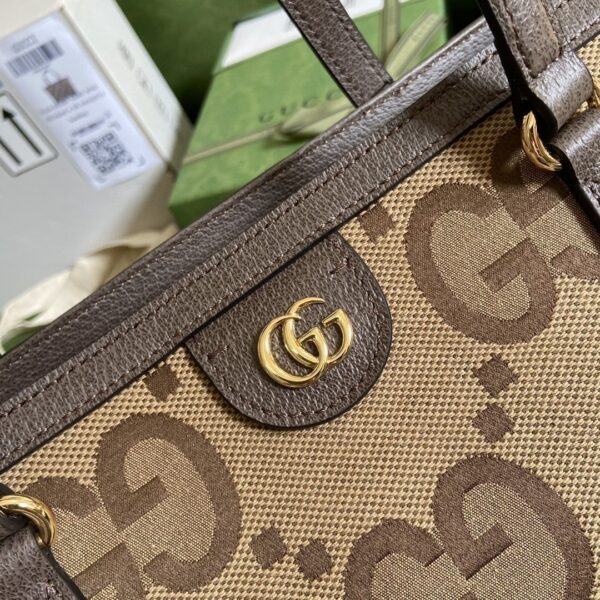 1:1 Replica Gucci Ophidia Jumbo GG Medium Tote Camel And Ebony Jumbo Canvas For Women 15in/38cm GG