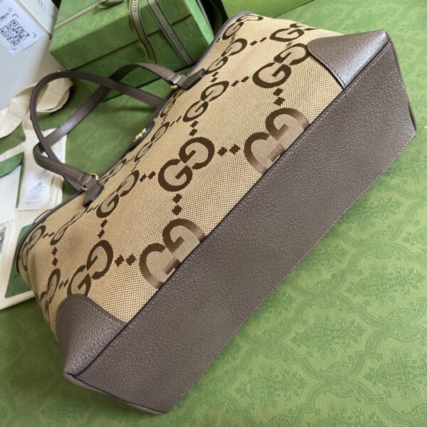 1:1 Replica Gucci Ophidia Jumbo GG Medium Tote Camel And Ebony Jumbo Canvas For Women 15in/38cm GG
