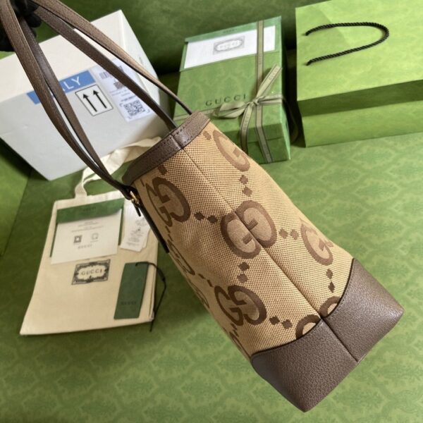 1:1 Replica Gucci Ophidia Jumbo GG Medium Tote Camel And Ebony Jumbo Canvas For Women 15in/38cm GG