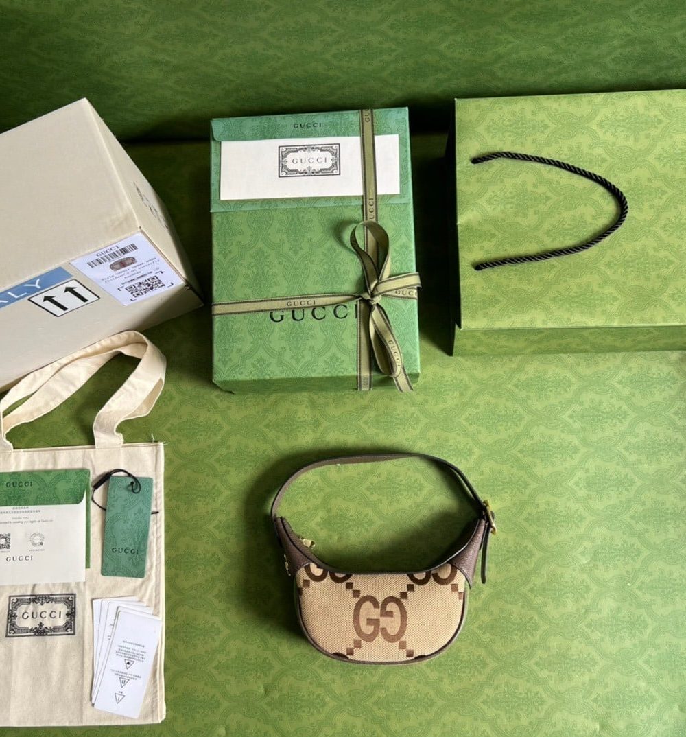 1:1 Replica Gucci Ophidia Jumbo GG Mini Bag Brown Exclusive For Women, Women's Bags 7.9in/20cm GG ‎‎658551 UKMDG 2570