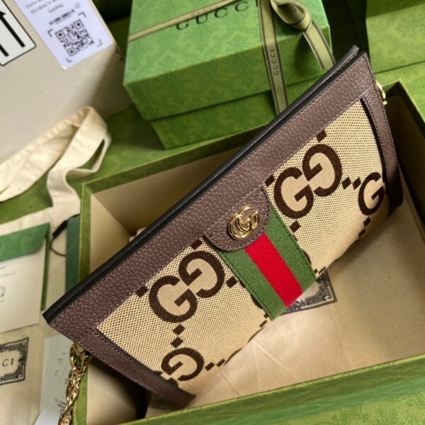 1:1 Replica Gucci Ophidia Jumbo GG Small Shoulder Bag Brown For Women, Women's Bags 10.2in/26cm GG ‎‎503877 UKMIG 2570