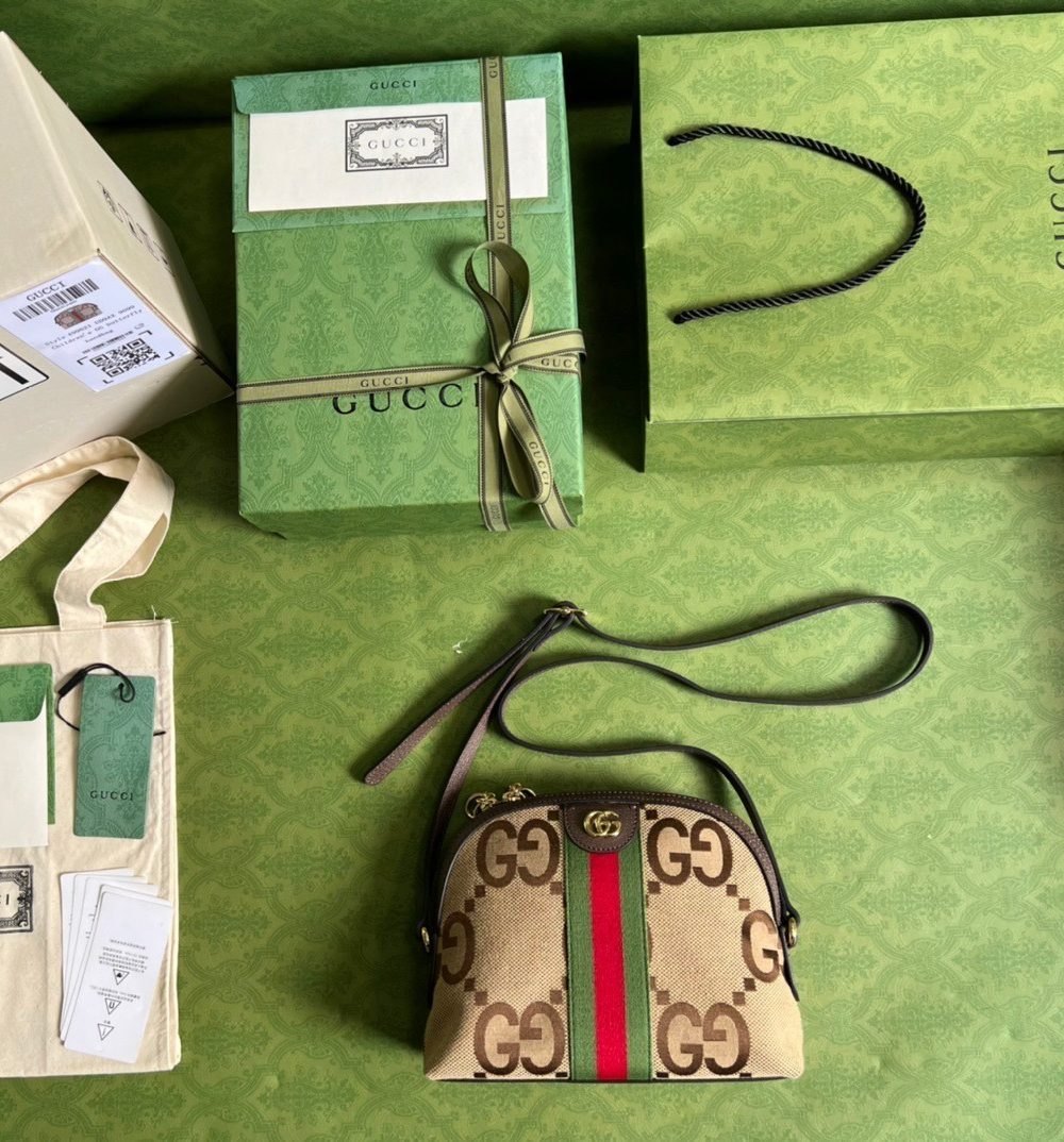 1:1 Replica Gucci Ophidia Jumbo GG Small Shoulder Bag Brown For Women, Women's Bags 9.3in/24cm GG ‎‎499621 UKMIG 2570