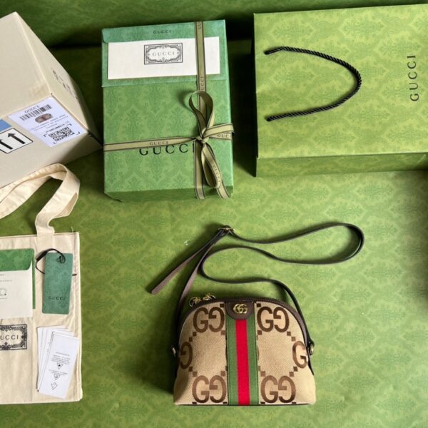 1:1 Replica Gucci Ophidia Jumbo GG Small Shoulder Bag Brown For Women, Women's Bags 9.3in/24cm GG ‎‎499621 UKMIG 2570
