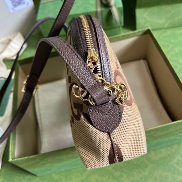 1:1 Replica Gucci Ophidia Jumbo GG Small Shoulder Bag Brown For Women, Women's Bags 9.3in/24cm GG ‎‎499621 UKMIG 2570