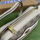 1:1 Replica Gucci Ophidia Mini GG Bag Beige And Ebony GG Supreme Canvas, With White For Women  7in/17.5cm GG 517350 96IWS 9794