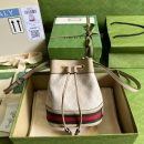 1:1 Replica Gucci Ophidia Mini GG Bucket Bag White For Women, Women's Bags 7.5in/19cm GG