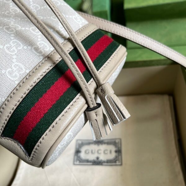 1:1 Replica Gucci Ophidia Mini GG Bucket Bag White For Women, Women's Bags 7.5in/19cm GG