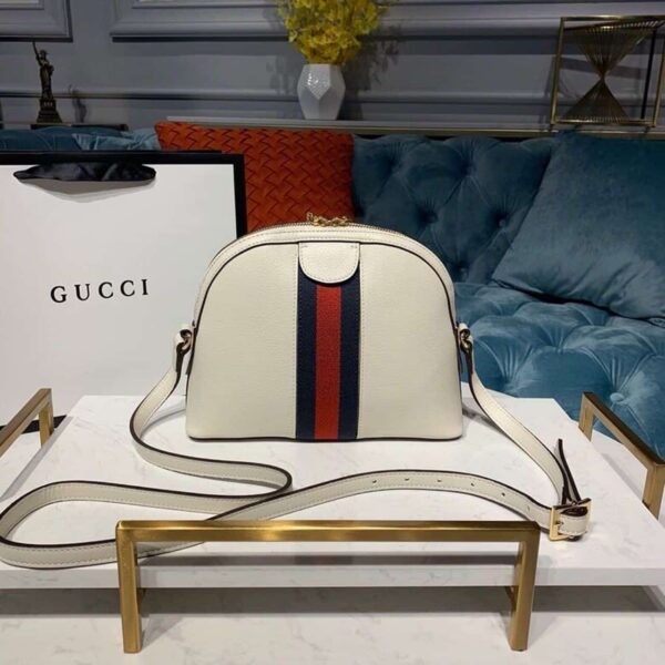 1:1 Replica Gucci Ophidia Shoulder Bag White 9in/24cm