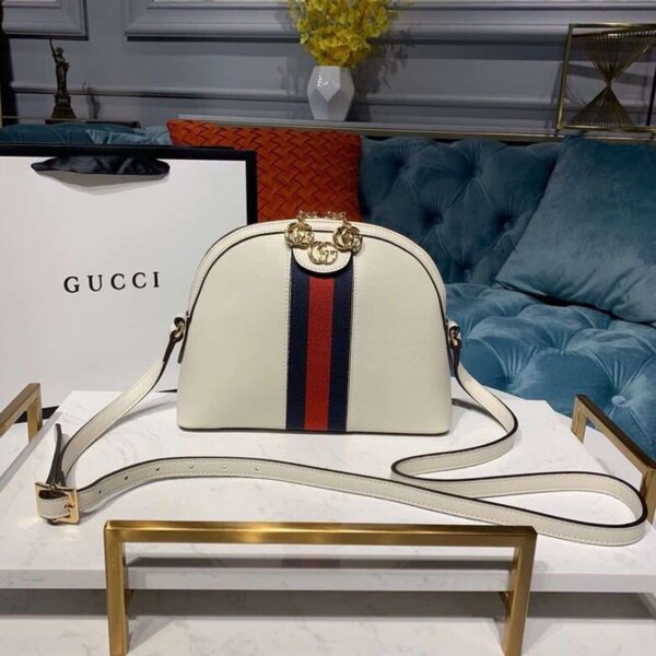 1:1 Replica Gucci Ophidia Shoulder Bag White 9in/24cm