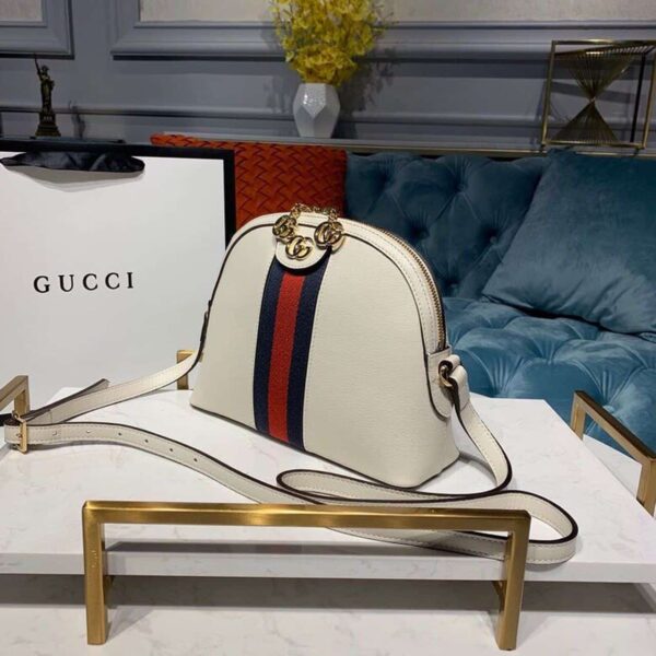 1:1 Replica Gucci Ophidia Shoulder Bag White 9in/24cm