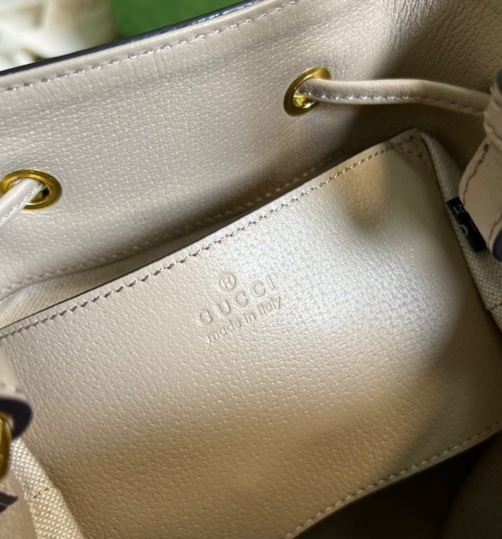 1:1 Replica Gucci Ophidia Small GG Bucket Bag White For Women, Women's Bags 10in/25cm GG ‎