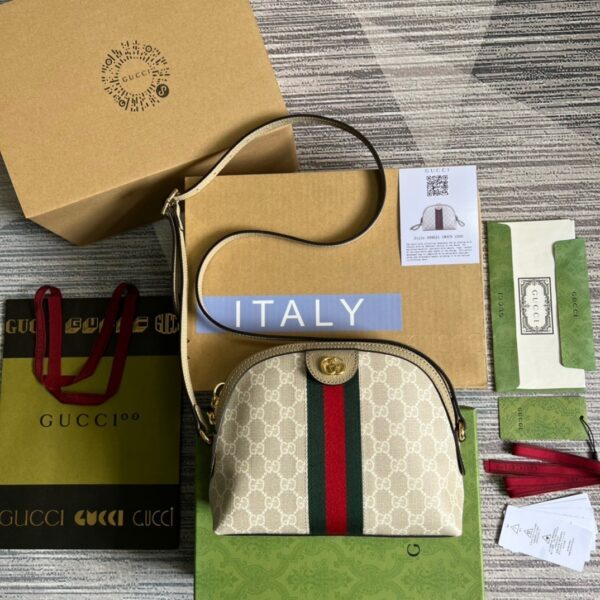 1:1 Replica Gucci Ophidia Small GG Shoulder Bag Beige For Women, Women's Bags 9.2in/24cm GG ‎499621 UULAG 9682