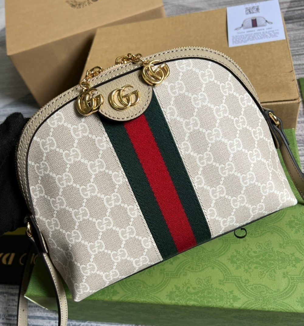 1:1 Replica Gucci Ophidia Small GG Shoulder Bag Beige For Women, Women's Bags 9.2in/24cm GG ‎499621 UULAG 9682
