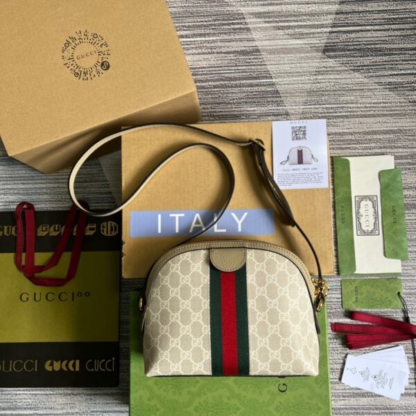 1:1 Replica Gucci Ophidia Small GG Shoulder Bag Beige For Women, Women's Bags 9.2in/24cm GG ‎499621 UULAG 9682