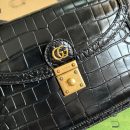 1:1 Replica Gucci Ophidia Small GG Top Handle Bag Balck For Women, Women's Bags 9.8in/25cm GG