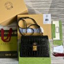 1:1 Replica Gucci Ophidia Small GG Top Handle Bag Balck For Women, Women's Bags 9.8in/25cm GG