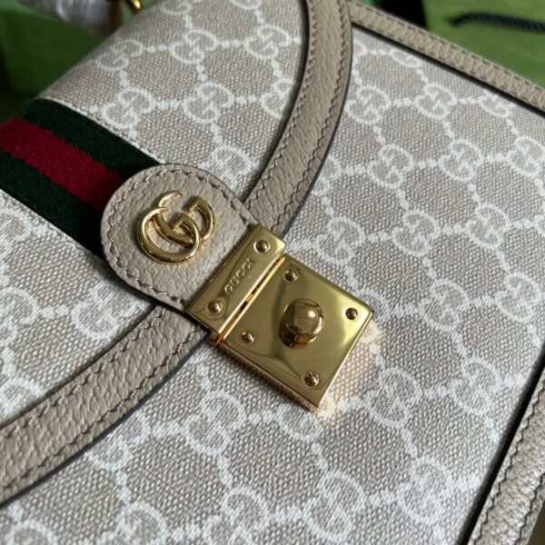 1:1 Replica Gucci Ophidia Small GG Top Handle Bag Beige For Women, Women's Bags 9.8in/25cm GG ‎651055 UULAG 9682