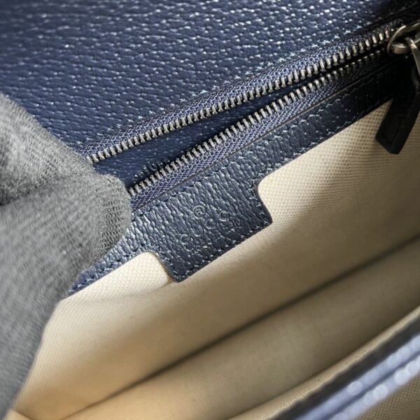 1:1 Replica Gucci Ophidia Small Top Handle Bag Beige And Blue GG Supreme Canvas  For Women 10in/25cm 651055 96IWN 4076