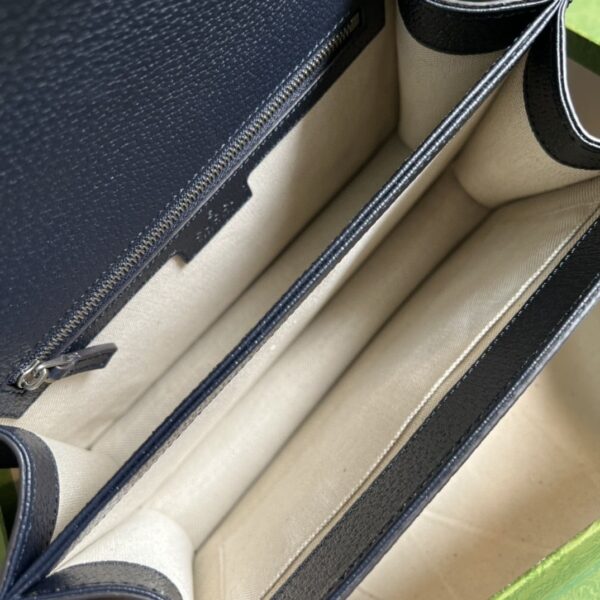 1:1 Replica Gucci Ophidia Small Top Handle Bag Beige And Blue GG Supreme Canvas  For Women 10in/25cm 651055 96IWN 4076