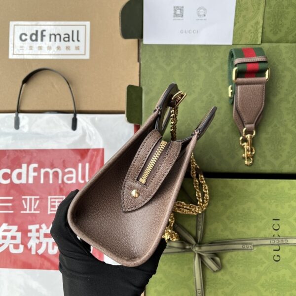 1:1 Replica Gucci Ophidia Small Tote With Web Black For Women 10in/26cm GG 693724 96IWO 8745