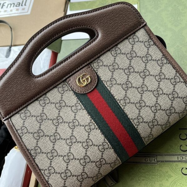 1:1 Replica Gucci Ophidia Small Tote With Web Black For Women 10in/26cm GG 693724 96IWO 8745
