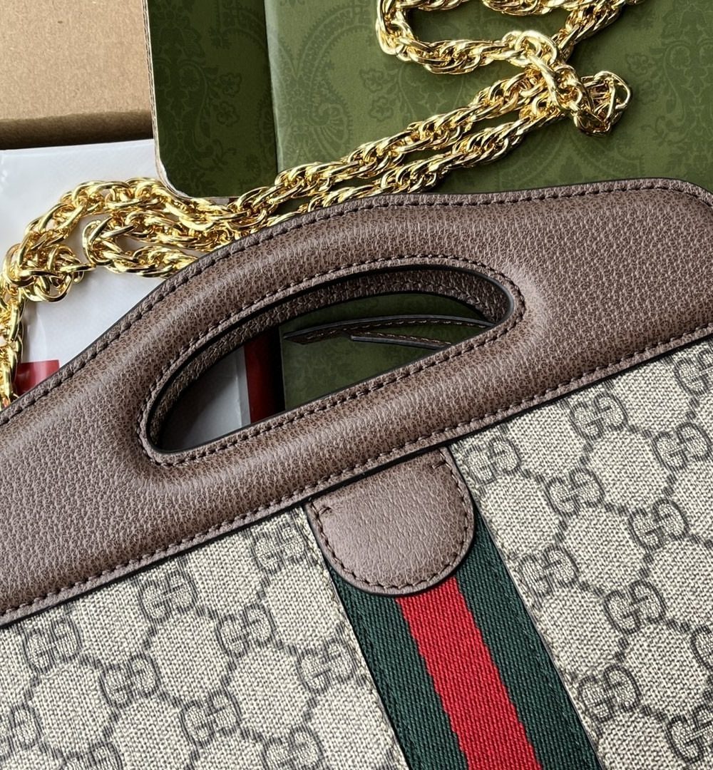 1:1 Replica Gucci Ophidia Small Tote With Web Black For Women 10in/26cm GG 693724 96IWO 8745