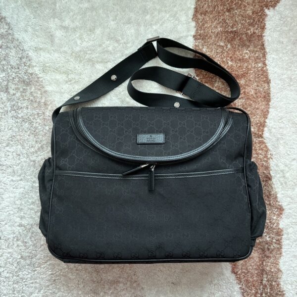 1:1 Replica Gucci Original GG Baby Changing Bag Black For Women, Women's Bags 16.9in/43cm GG