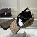 Gucci Original GG Canvas Baseball Hat With Web Beige GG Hat