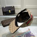 Gucci Original GG Canvas Baseball Hat With Web Beige GG Hat