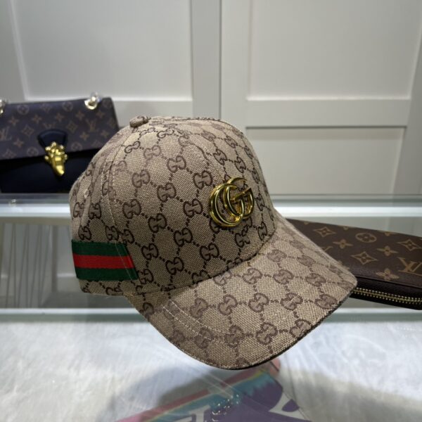 Gucci Original GG Canvas Baseball Hat With Web Beige GG Hat
