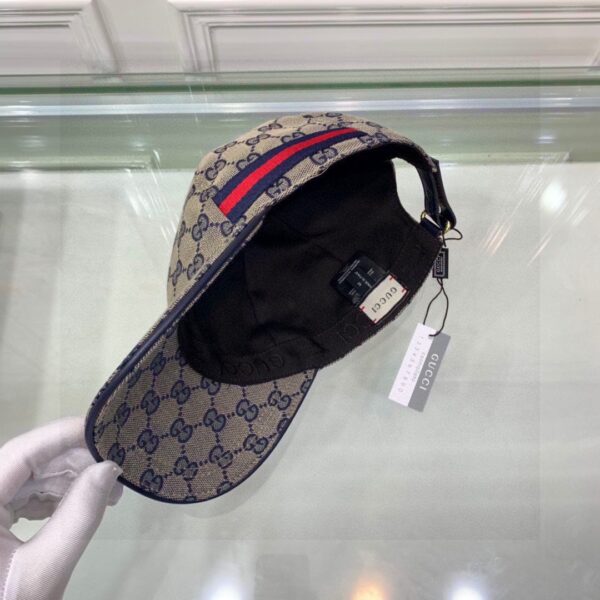 Gucci Original GG Canvas Baseball Hat With Web Beige/Blue GG Hat