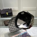 Gucci Original GG Canvas Baseball Hat With Web Grey GG Hat