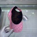 Gucci Original GG Canvas Baseball Hat With Web Pink GG Hat