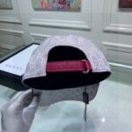 Gucci Original GG Canvas Baseball Hat With Web White GG Hat