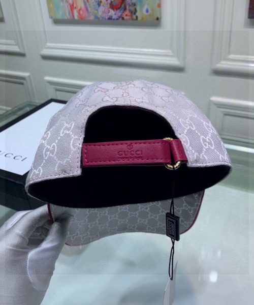 Gucci Original GG Canvas Baseball Hat With Web White GG Hat