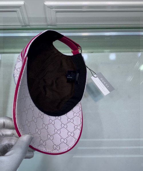 Gucci Original GG Canvas Baseball Hat With Web White GG Hat
