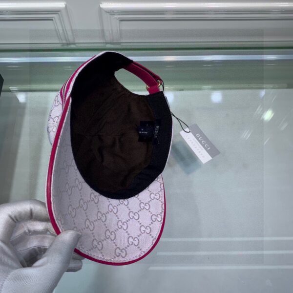 Gucci Original GG Canvas Baseball Hat With Web White GG Hat