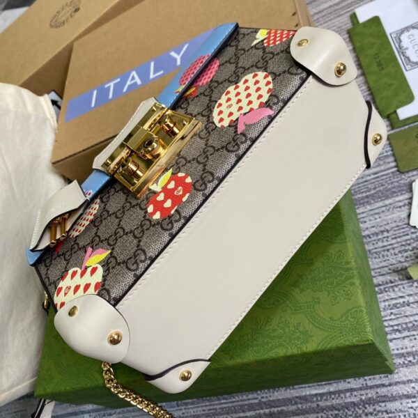 1:1 Replica Gucci Padlock GG Small amboo Strawberry Shoulder Bag Beige For Women, Women's Bags 9.5in/24cm GG
