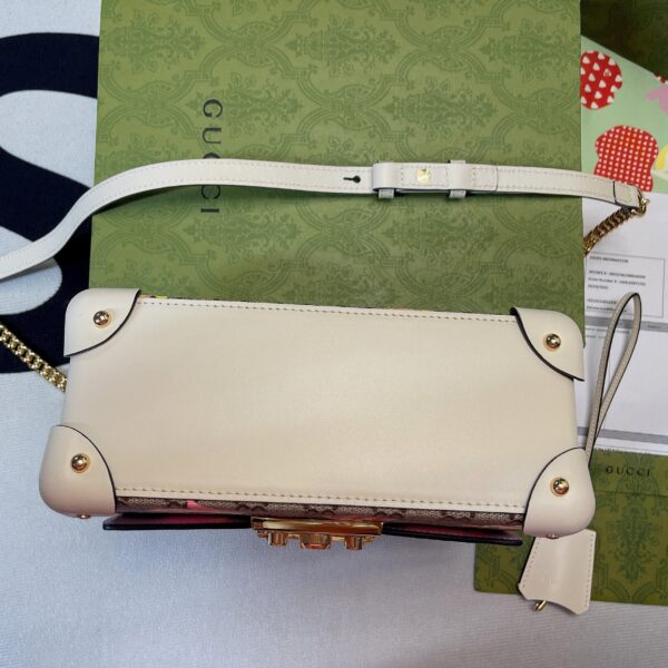 1:1 Replica Gucci Padlock GG Small amboo Strawberry Shoulder Bag Beige For Women, Women's Bags 9.5in/24cm GG