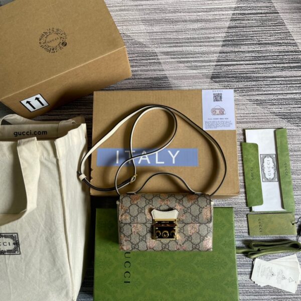 1:1 Replica Gucci Padlock Mini Bag Beige For Women, Women's Bags 7in/18cm GG