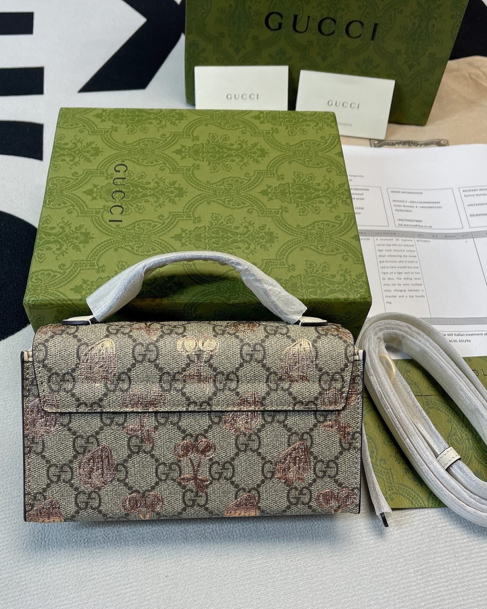 1:1 Replica Gucci Padlock Mini Bag Beige For Women, Women's Bags 7in/18cm GG