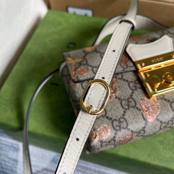 1:1 Replica Gucci Padlock Mini Bag Beige For Women, Women's Bags 7in/18cm GG