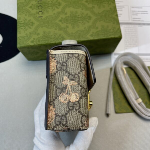 1:1 Replica Gucci Padlock Mini Bag Beige For Women, Women's Bags 7in/18cm GG