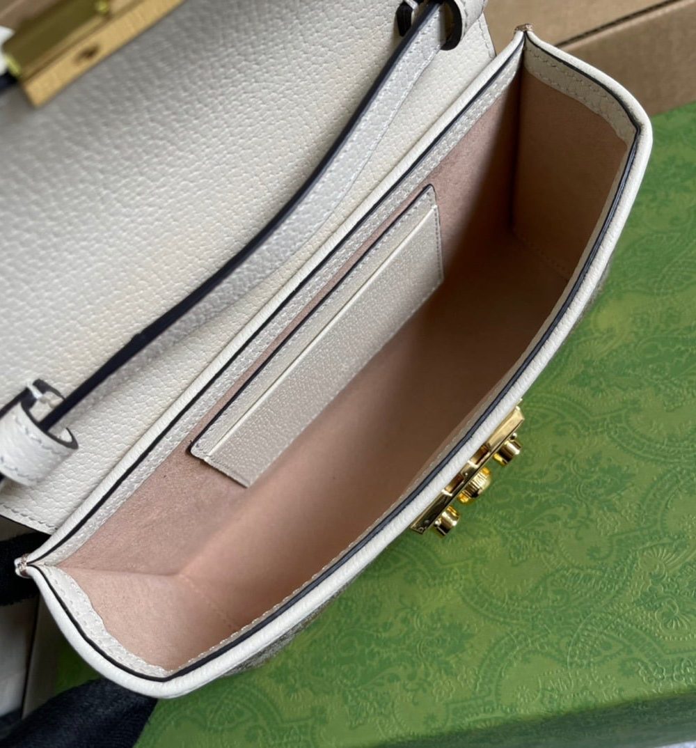 1:1 Replica Gucci Padlock Mini Bag Beige For Women, Women's Bags 7in/18cm GG