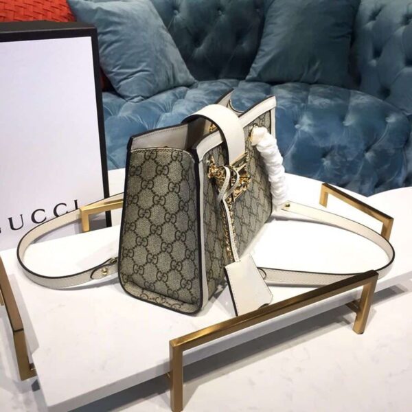 1:1 Replica Gucci Padlock Small GG Shoulder Bag A Material With Low Environmental Impact With White For Women 10in/26cm GG 498156 KHNKG 9761