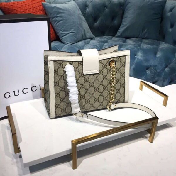 1:1 Replica Gucci Padlock Small GG Shoulder Bag A Material With Low Environmental Impact With White For Women 10in/26cm GG 498156 KHNKG 9761