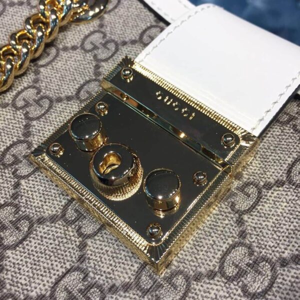 1:1 Replica Gucci Padlock Small GG Shoulder Bag A Material With Low Environmental Impact With White For Women 10in/26cm GG 498156 KHNKG 9761