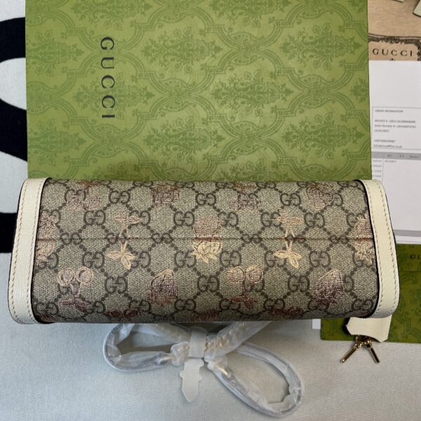 1:1 Replica Gucci Padlock Small Gucci Strawberry Shoulder Bag Beige For Women, Women's Bags 10in/26cm GG