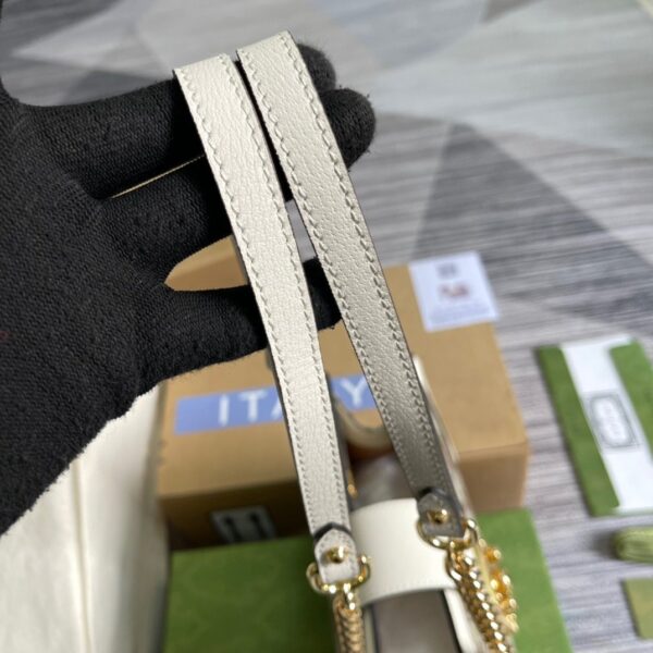1:1 Replica Gucci Padlock Small Gucci Strawberry Shoulder Bag Beige For Women, Women's Bags 10in/26cm GG
